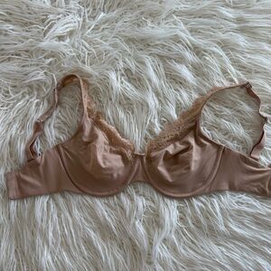Skims Fits Everybody Lace Unlined Full Coverage Bra Clay Size 32DDD